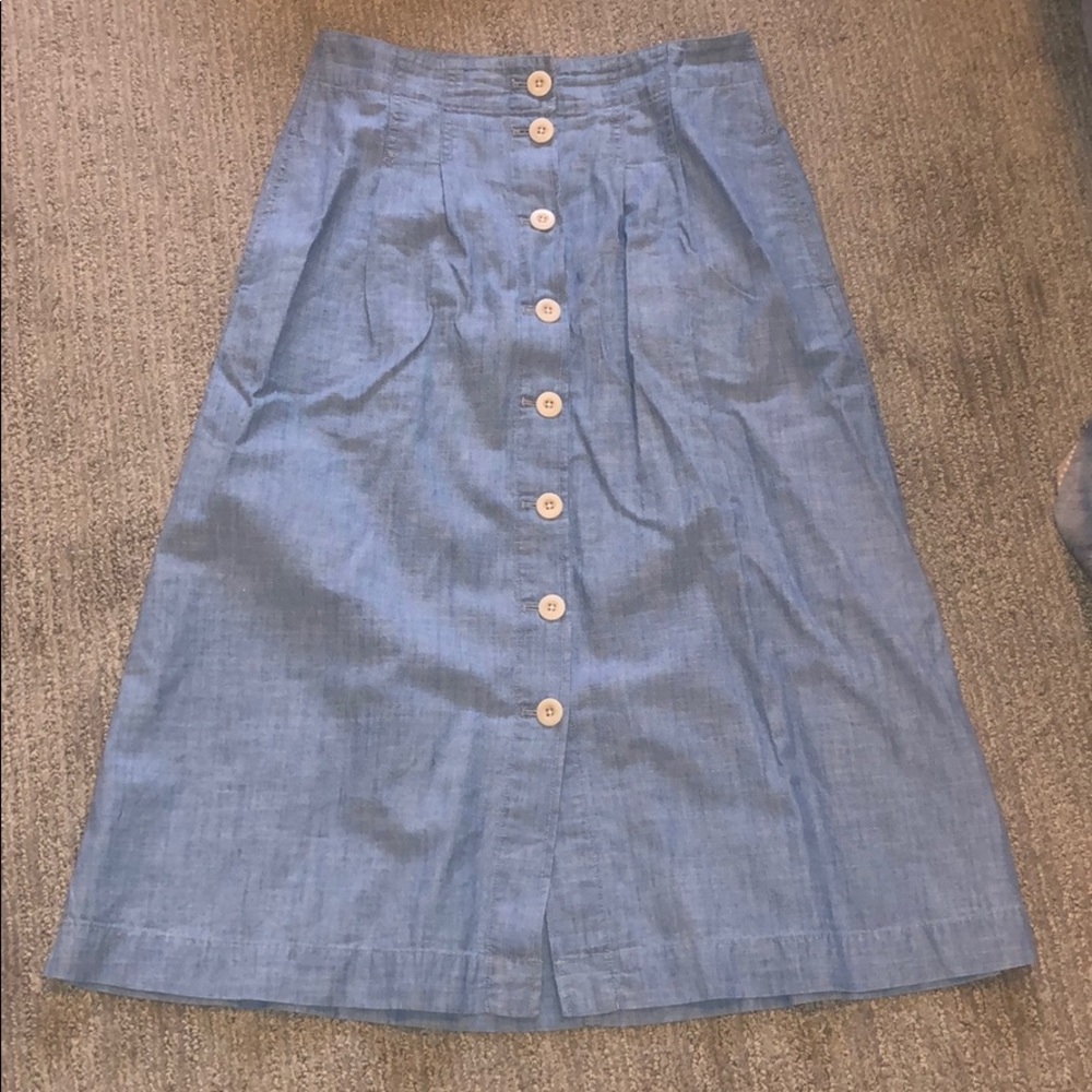 Patio Button-Front Midi Skirt from Madewell